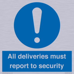 All deliveries must report to security
